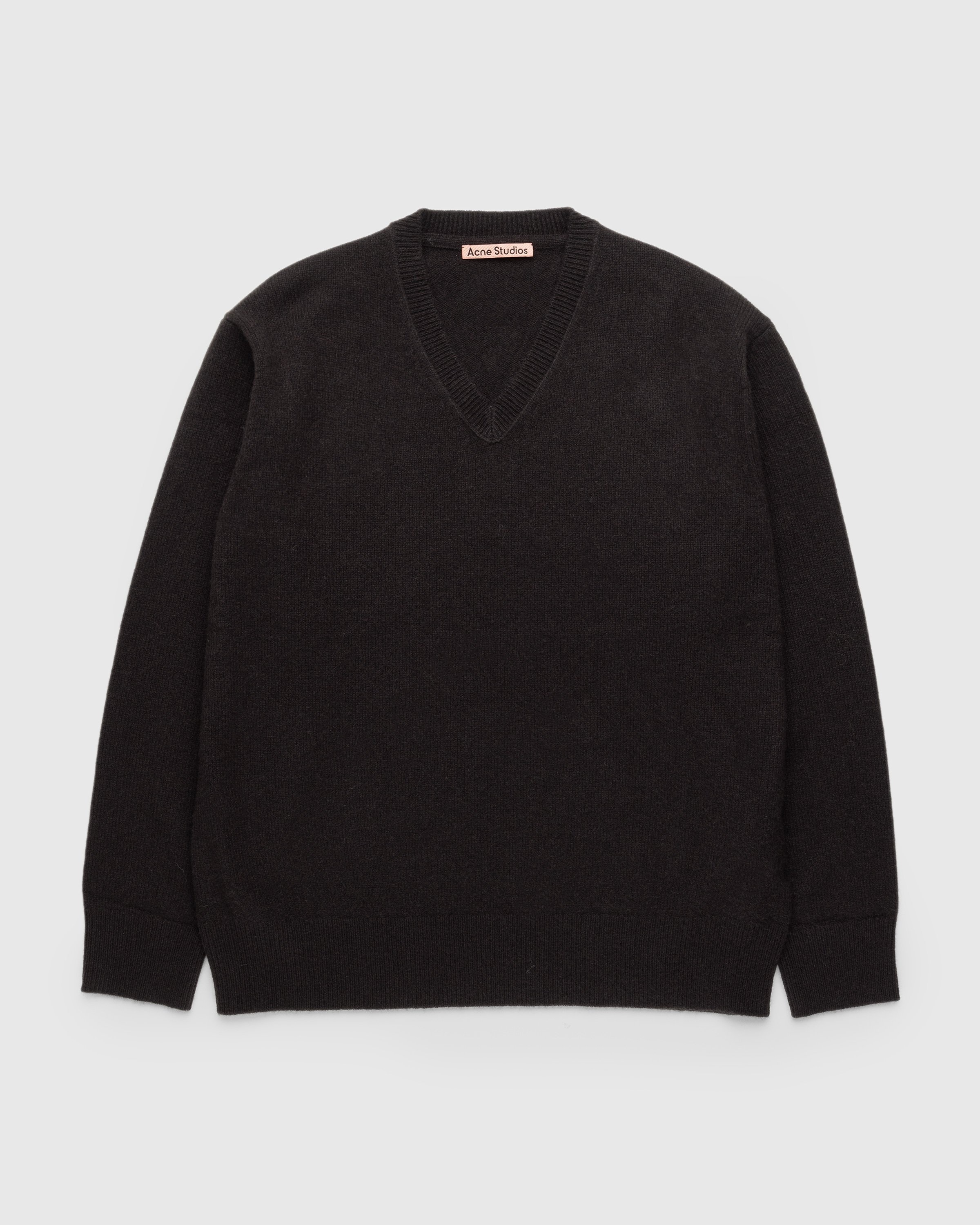 Acne Studios – Wool V-Neck Sweater Brown | Highsnobiety Shop